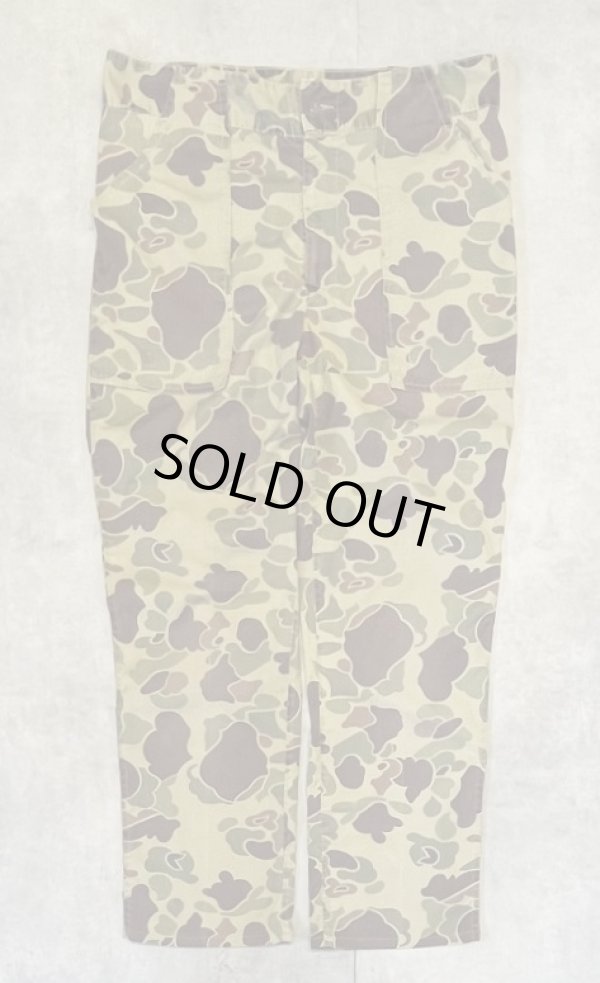 画像1: 70'S DUXBAK ベイカーパンツ 42TALONジップ ダックハンターカモ (VINTAGE)