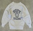 画像1: 90'S CHAMPION "HOPE COLLEGE" 刺繍タグ 染み込み三段プリント リバースウィーブ グレー メキシコ製 (VINTAGE)