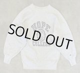 画像: 90'S CHAMPION "HOPE COLLEGE" 刺繍タグ 染み込み三段プリント リバースウィーブ グレー メキシコ製 (VINTAGE)