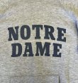 画像3: 80'S CHAMPION "NOTRE DAME" トリコタグ 染み込みプリント パーカー グレー USA製 (VINTAGE)
