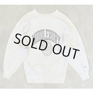 画像: 90'S CHAMPION "MIDDLEBURY" 刺繍タグ リバースウィーブ グレー USA製 (VINTAGE)