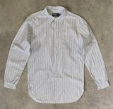 画像: 90'S RALPH LAUREN チンスト＆マチ付き ポプリン プルオーバーシャツ ストライプ (VINTAGE)