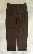 画像1: 90'S RALPH LAUREN ツープリーツ ウール スラックス ブラウン (VINTAGE)