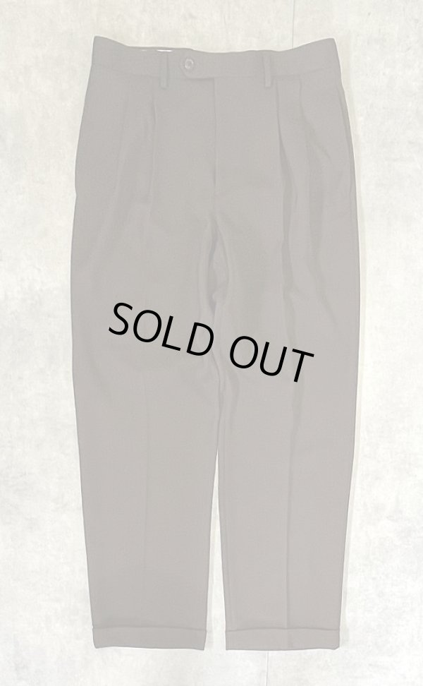 画像1: 90'S RALPH LAUREN ツープリーツ ウール スラックス ブラウン (VINTAGE)