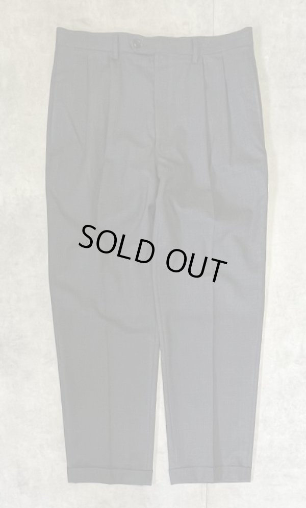 画像1: 90'S RALPH LAUREN ツープリーツ ウール スラックス チャコール (VINTAGE)