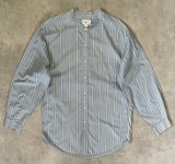 画像: 90'S J.CREW 旧タグ ポプリン バンドカラーシャツ ストライプ (VINTAGE)