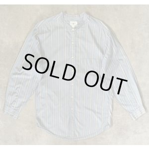 画像: 90'S J.CREW 旧タグ ポプリン バンドカラーシャツ ストライプ (VINTAGE)
