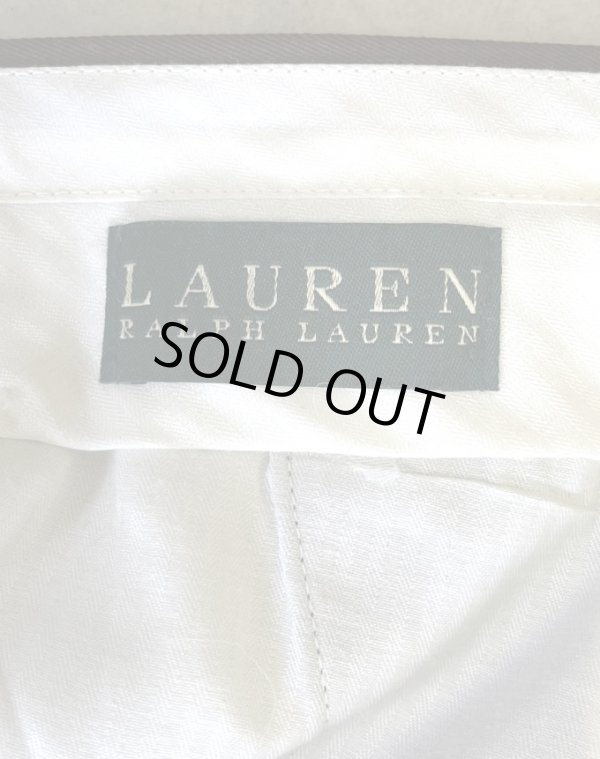 画像2: 90'S RALPH LAUREN ツープリーツ ウール スラックス ブラウン (VINTAGE)