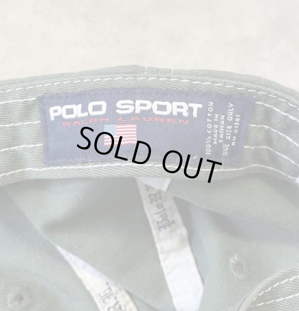 画像6: 90'S RALPH LAUREN "POLO SPORT" ベースボールキャップ セージグリーン (VINTAGE)