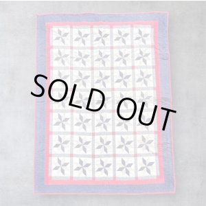 画像: ヴィンテージ パッチワーク キルト ハンドメイド 203cm x 158cm USA製 (VINTAGE)