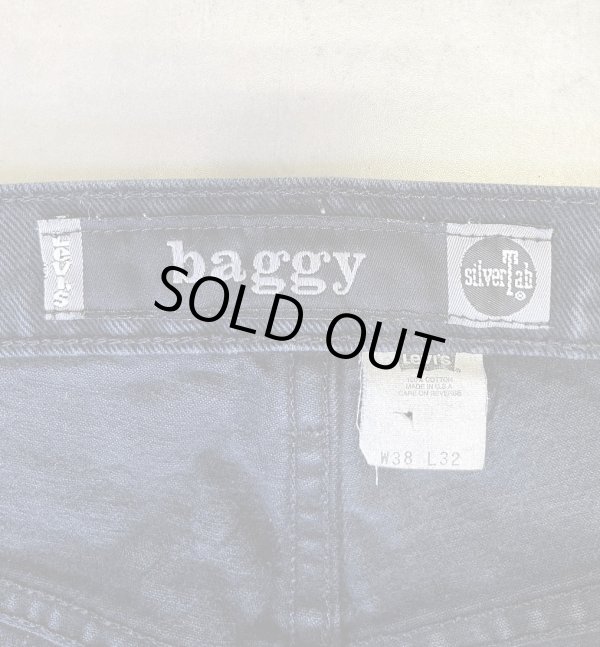 画像2: 90'S LEVIS SILVER TAB "BAGGY" バギーデニム ブラック W38L32 USA製 (VINTAGE)