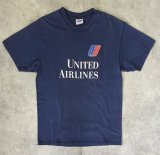 画像: 90'S UNITED AIRLINES 半袖 Tシャツ ネイビー (VINTAGE)