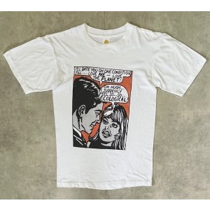 画像: 80'S UNKNOWN ロイリキテンスタインスタイル アメコミプリント 半袖 Tシャツ ホワイト (MINT CONDITION)
