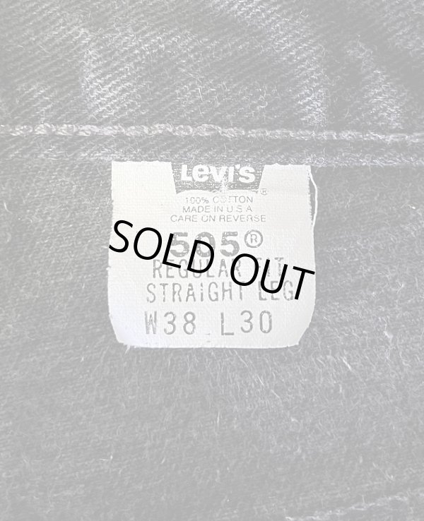 画像2: 00'S LEVIS 505 デニム ブラック USA製 W38L30 (VINTAGE)