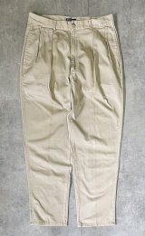 画像: 90'S RALPH LAUREN "ボックスロゴ" ツープリーツ チノパンツ ベージュ USA製 (VINTAGE)