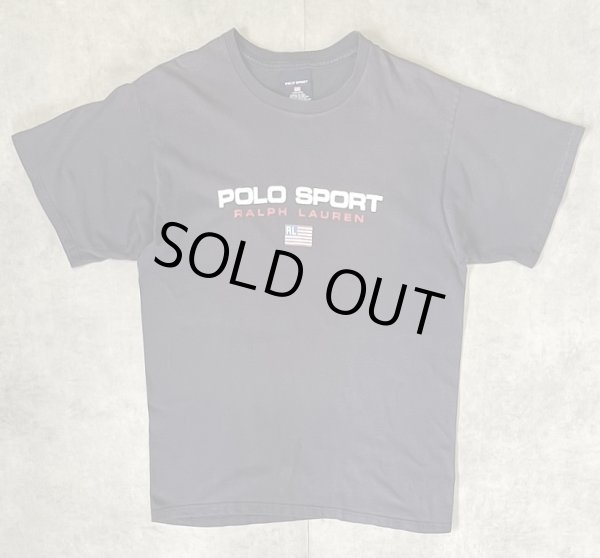 画像1: 90'S RALPH LAUREN "POLO SPORT" 半袖 Tシャツ フェードネイビー (VINTAGE)