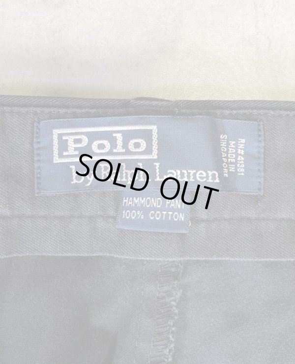 画像2: 90'S RALPH LAUREN "HAMMOND PANT" ツープリーツ チノパンツ ブラック (VINTAGE)