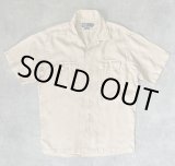 画像: 90'S RALPH LAUREN リネン フラップ付きポケット 半袖 オープンカラーシャツ ベージュ (VINTAGE)