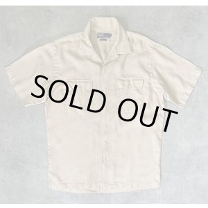 画像: 90'S RALPH LAUREN リネン フラップ付きポケット 半袖 オープンカラーシャツ ベージュ (VINTAGE)