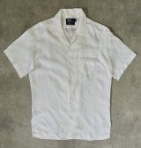 画像: 80'S RALPH LAUREN リネン 半袖 オープンカラーシャツ ホワイト USA製 (VINTAGE)