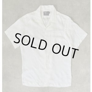 画像: 80'S RALPH LAUREN リネン 半袖 オープンカラーシャツ ホワイト USA製 (VINTAGE)