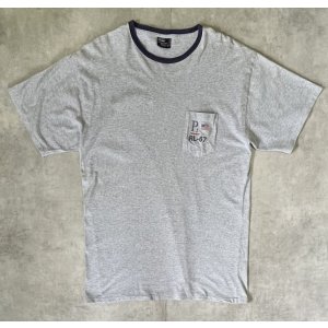 画像: 90'S RALPH LAUREN "RL-67" シングルステッチ 半袖 ポケットTシャツ グレー USA製 (VINTAGE)