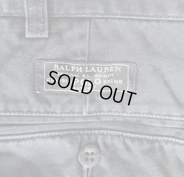画像4: 90'S RALPH LAUREN "ANDREW PANT" ツープリーツ チノパンツ ブラック (VINTAGE)