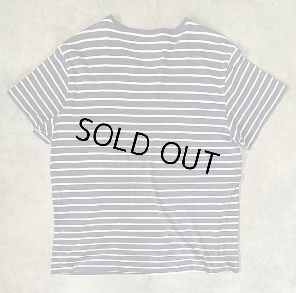 画像4: 90'S RALPH LAUREN シングルステッチ 裾ロゴ 半袖 Tシャツ ボーダー柄 (VINTAGE)