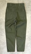 画像3: 70'S アメリカ軍 US ARMY "OG107" コットンサテン ベイカーパンツ ミリタリーグリーン W32L31 (VINTAGE)
