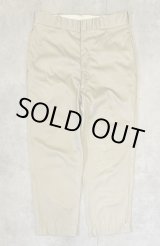 画像: 60'S アメリカ軍 US ARMY コットン100% チノパンツ W34L31 SCOVILLアルミジップ (VINTAGE)