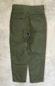 画像3: 70'S アメリカ軍 US ARMY "OG107" コットンサテン ベイカーパンツ ミリタリーグリーン W34L29 (VINTAGE)