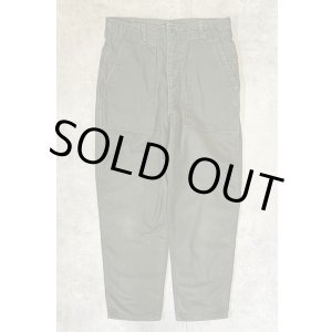 画像: 70'S アメリカ軍 US ARMY "OG107" コットンサテン ベイカーパンツ ミリタリーグリーン W34L29 (VINTAGE)