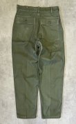 画像5: 60'S アメリカ軍 US ARMY "OG107" コットンサテン ベイカーパンツ ミリタリーグリーン W34L33 (VINTAGE)