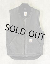 画像: CARHARTT 裏地キルティング ダックベスト フェードブラック (VINTAGE)