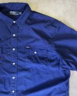 画像3: 90'S RALPH LAUREN ポプリン 半袖 シャツ ネイビー (VINTAGE)