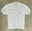 画像1: RACE BRAND 袖リブ付き シングルステッチ ヘンリーネック Tシャツ ホワイト (VINTAGE)