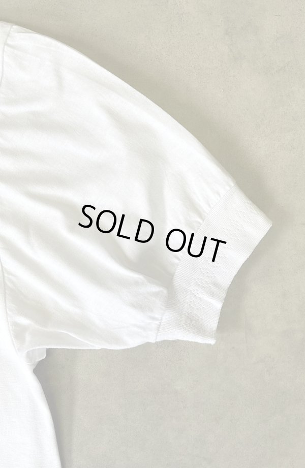 画像3: RACE BRAND 袖リブ付き シングルステッチ ヘンリーネック Tシャツ ホワイト (VINTAGE)