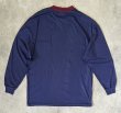 画像4: 00'S JOCKEY クロスネック ポケット付き 長袖 Tシャツ ネイビー/ワインレッド (VINTAGE)