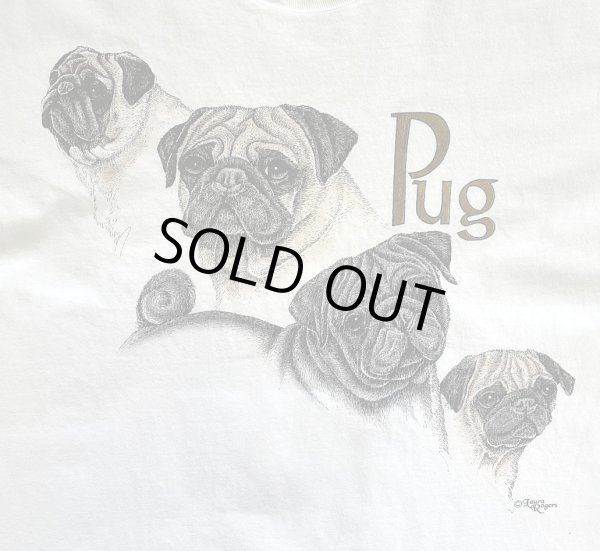 画像2: 90'S LAURA ROGERS "PUG" 半袖 Tシャツ ホワイト (VINTAGE)