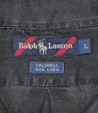 画像2: 90'S RALPH LAUREN "CALDWELL" ロゴ無し無地 リネン オープンカラーシャツ ブラック (VINTAGE)