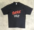 画像1: 90'S D.A.R.E. シングルステッチ 半袖 Tシャツ ブラック (VINTAGE)