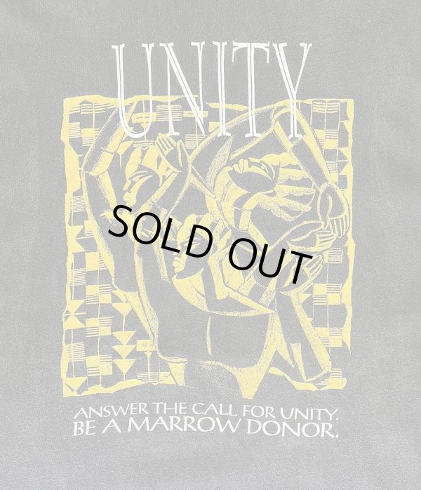 画像3: 90'S UNITY シングルステッチ 両面プリント 半袖 Tシャツ ブラック USA製 (VINTAGE)