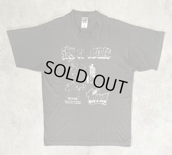 画像1: 90'S IT'S A DANCE シングルステッチ 半袖 Tシャツ フェードブラック カナダ製 (VINTAGE)