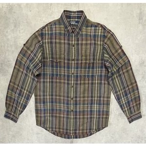 画像: 90'S RALPH LAUREN リネン/シルク 2WAYシャツ チェック柄 (VINTAGE)