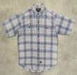 画像1: 90'S RRL 三ツ星タグ ライトフランネル 半袖 ワークシャツ チェック柄 (VINTAGE)