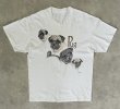 画像1: 90'S LAURA ROGERS "PUG" 半袖 Tシャツ ホワイト (VINTAGE)