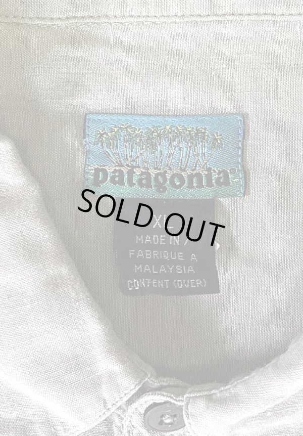 画像2: 90'S PATAGONIA "ヤシの木タグ" マチ付きポケット 長袖 シャツ ベージュ (VINTAGE)