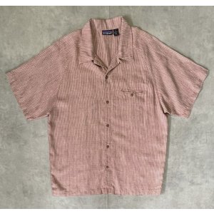 画像: 03'S PATAGONIA ヘンプ100% 半袖 オープンカラーシャツ チェック柄 (VINTAGE)