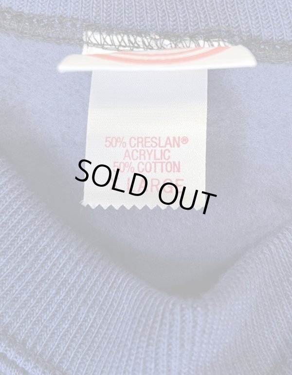 画像3: 80'S GEARING UP ラグランスリーブ クルーネック 半袖 スウェットシャツ ネイビー (DEADSTOCK)