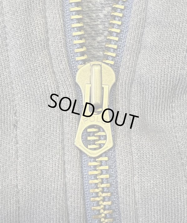 画像3: 90'S RALPH LAUREN ダブルジップ スウェットパーカー フェードネイビー (VINTAGE)